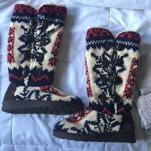 Muk Luk size 7 cute brown furry warm boots!!😻